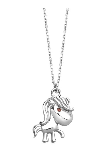 14 Ayar Mikron Altın Kaplama Midilli Atı Gümüş Kolye - Çocuk Ve Genç Kız Hediye Kolyesi - Cns00670 Altın