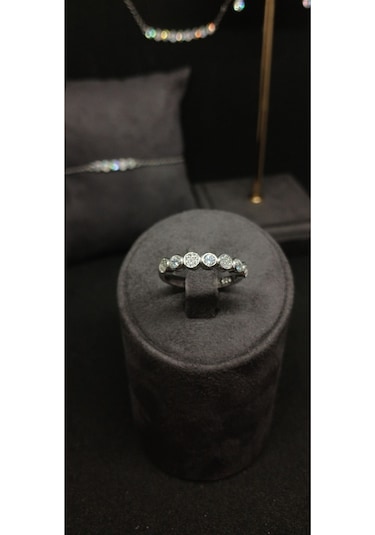 925 Ayar Gümüş Taşlı Takı Seti - Kolye, Küpe Ve Yüzük Kombini 12,28gr. Gümüş