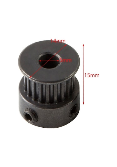 Moly Creality 3d Yazıcı Parçası: 20 Dişli 2gt Zımba Tekerleği, 5mm Çap, 6mm Kayış, Alüminyum, 5 Adet