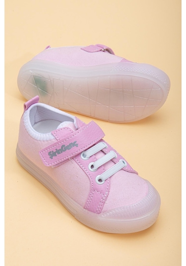 Şirinbebe Şiringenç Keten Pembe Kız İlkadım Bebek Çocuk Ayakkabısı-2896-pembe Pembe