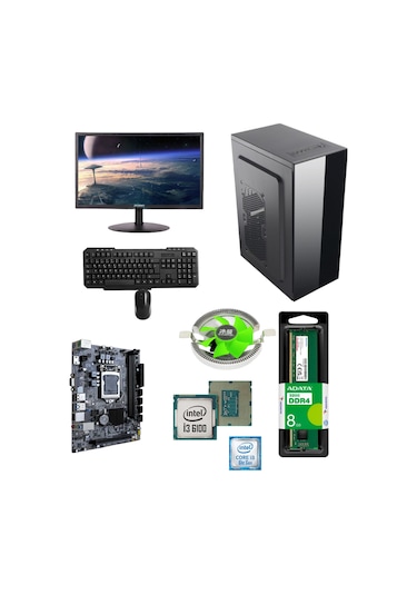 EFS EFSOFFICE0005-2 i3-6100 8 GB 256 GB SSD 20" Free Dos Masaüstü Bilgisayar