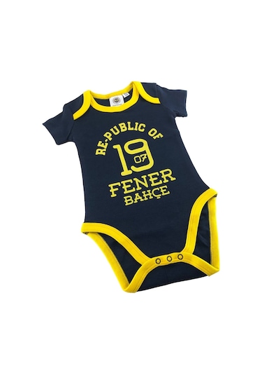 Fenerbahçe Lisanslı Unisex Bebek Kısa Kollu Body Zıbın - Lacivert