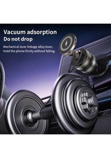 Motion003 D1w Kalay Yükseltilmiş Kablosuz Şarj Araba Telefon Tutucu Vakum Manyetik Emme Kupa D1w Kalay