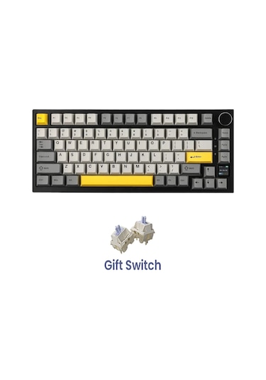 Ak820 Pro Mekanik Oyun Klavyesi,3 Modlu Tft Renkli Ekran Ve Cnc Düğmeli 81 Tuş,rgb Aydınlatma