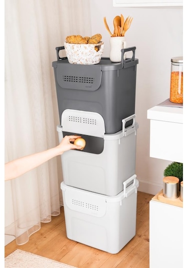 Geseus Motek Mybox 1x30 Litre Kulplu Çok Amaçlı Organizer Saklama Kutusu-mt-35 001