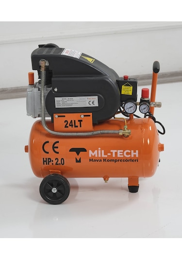 Mil-Tech 24 LT 2 Hp 8 Bar Hava Kompresörü