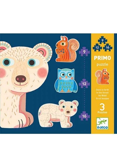 Djeco Ilerleyen Puzzle In The Forest 9. 12. 16 Pcs