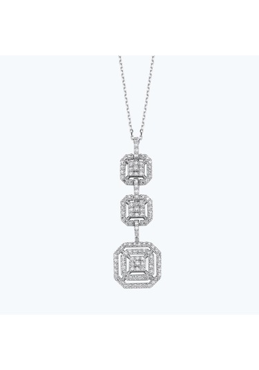 Altınbaş Pırlanta Baget Kolye Mkı141x-14k