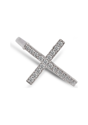 Kuyumcudukkani Haç Yüzük-10213-w-w Beyaz