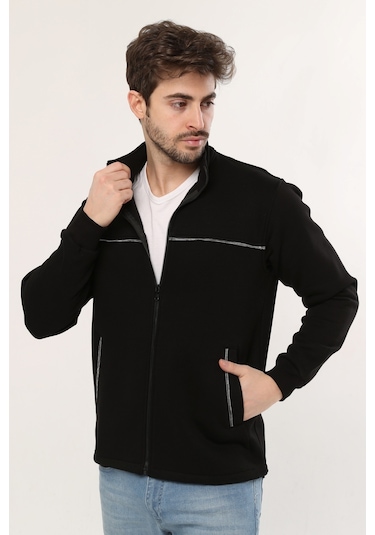 Uniprom Casual Ceket 3 İplik Şardonlu Mevsimlik Günlük Ceket Siyah