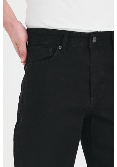 Polo State Erkek Baggy Fit Kot Pantolon Siyah Siyah