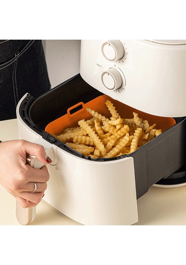 Vkemall Mavi Kare Silikon Air Fryer Fırın Tepsisi - Ev Kullanıma Uygun, Kolay Kullanım, Dayanıklı Malzeme