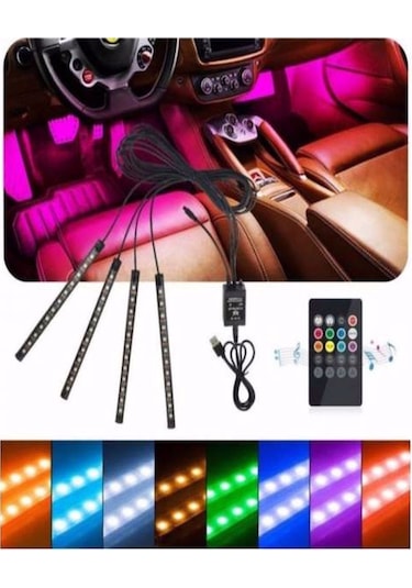 Eraks Car Accesorıes Ayak Altı Sese Duyarlı Usb Girişli 12 Led