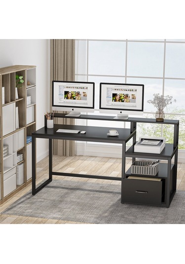 Jill Siyah Metal Çalışma Masası