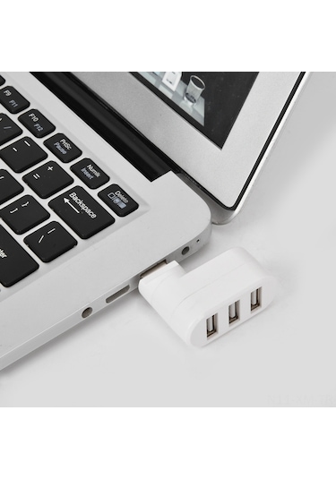 Ximistore9 3 Portlu Usb 2.0 Hub Dönen Tasarımli Mini Çevirici Beyaz - Usb 1.0/2.0 Uyumlu