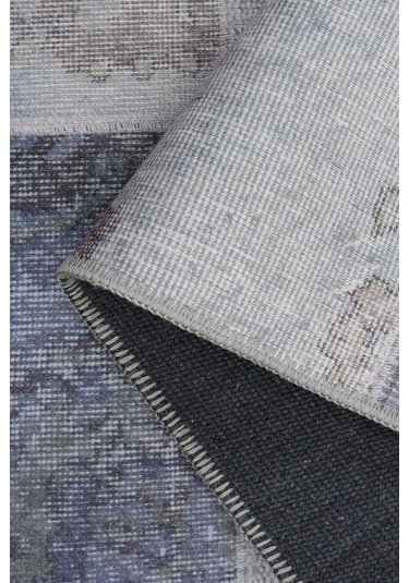 Artloop Jazz Şönil Dokuma Pamuk Polyester Gri Halı Al 83