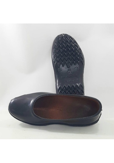 Ak Plastik Galoş Siyah Içi Astarlı Kadın Lastik Mest Ayakkabı