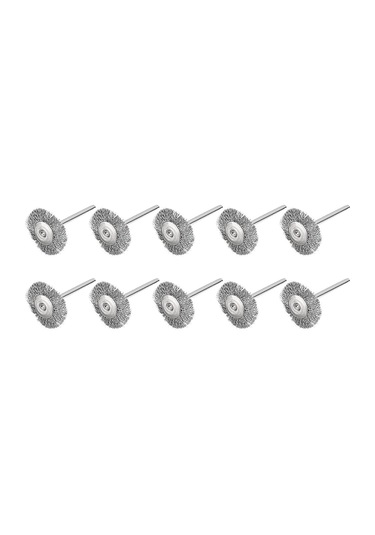Sones 10 Adet Tel Fırça Metal Kireç Çözücü Cila Fırçası Oksit Tabakasını Kaldırmak İçin Düz Cila Fırçası, Stil: Düz 3 25mm