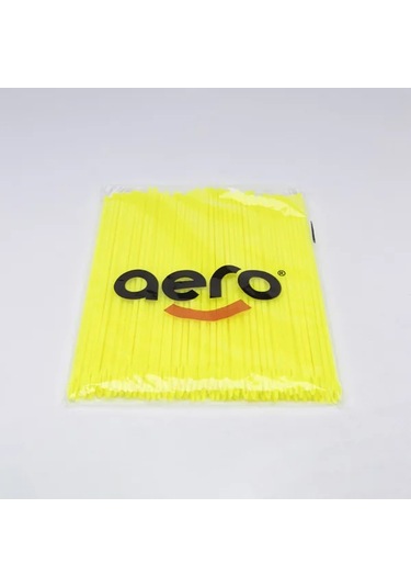 Aero Çuvaldız Plastik Dar Delik Uzun 24 cm 100 Adet Sarı