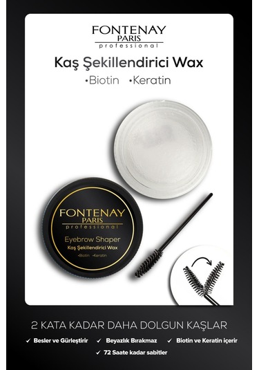 Fontenay Saç Şekillendirici Toz Wax Turuncu + Profesyonel Kaş Şekillendirici Wax