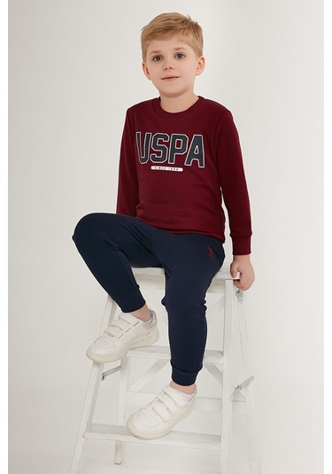 U.s. Polo Assn Patterned Kırmızı Erkek Çocuk Eşofman Takımı