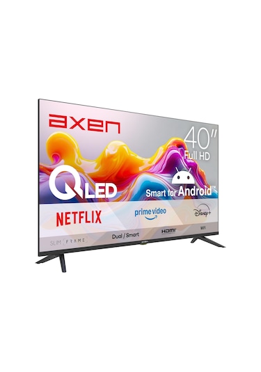 Axen AX40QLEDM-A14S 40" Full HD Android Smart Dahili Uydu Alıcılı Wifi LED TV