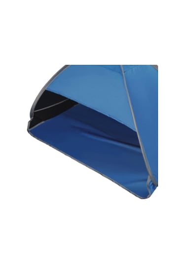 Suntek Plaj Çadırı Bahçe Güneş Gölgelik Ekran Gölge Uv Koruyucu Siyah Bant Mavi Siyah - Mavi