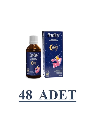 Baybay Night Melisa İçeren Bitkisel Damla 50 Ml 48 Adet