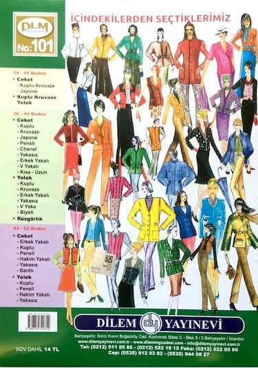 Güler Erkan Provasız Ceket Yelek Giyim Kalıpları