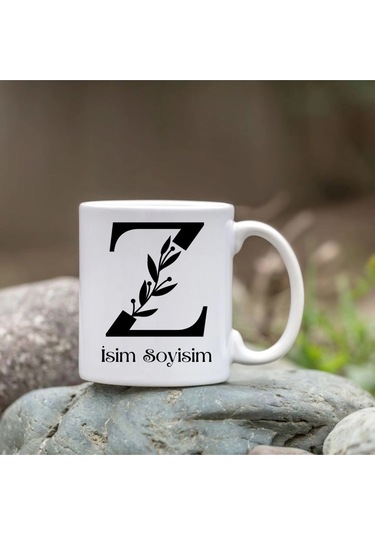 Kişiye Özel Z Harfi Bardak - İsim Yazılı Bardak - İsimli Bardak