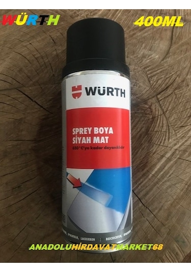 Würth Mat Siyah 650 Derece Isıya Dayanıklı Eksoz Ve Soba Boyası