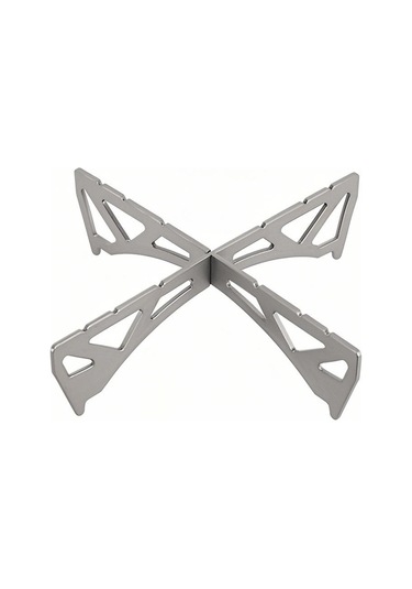 Reedark Titanyum Kamp Fırın Stantı - Msr Taşıma Destek Aparatı, Ultra Hafif, Kampçı İçin Piknik Bbq Erişim Gereci Gümüş