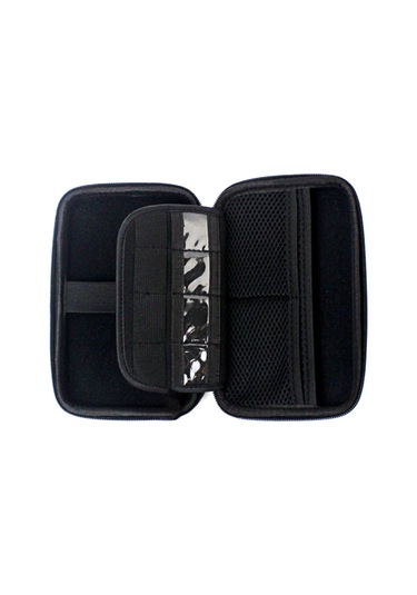 Vkemall Siyah Pu+eva 3c Dijital Aletler Çantası, Seyahat İçin Çok Fonksiyonlu Elektronik Cihaz Saklama Çantası 19 12 4.5cm Siyah