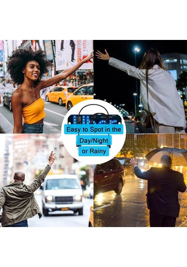 Geeksen Taksi/uber Araba Tetik Led Çatı Işıkları 5-12v Usb Bağlantılı Açma/kapatma Düğmeli Mavi