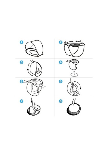 Ebitda Türk Bebek Plaj Çadırı Havuzlu Taşınabilir Katlanabilir Güneşlik Pembe Şerit Beyaz - Pembe Beyaz - Pembe