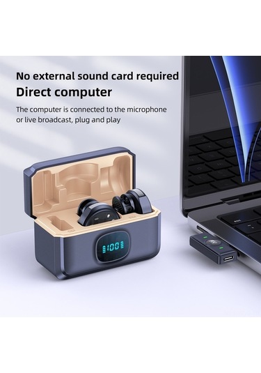 Didadodo 2.4g Kablosuz Mikrofon Seti - Klipsli, Gürültü Önleyici, Şarj Kutusu Dahil Akıllı Telefonlar İçin