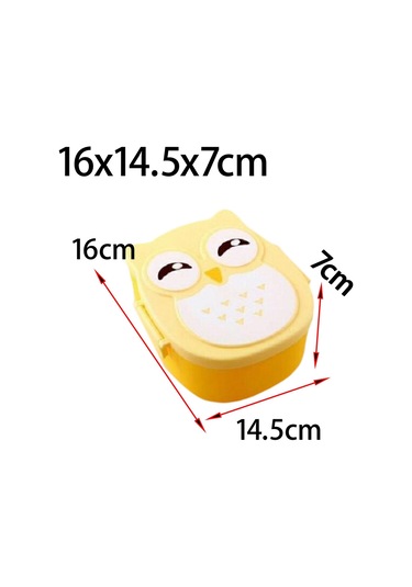 Suntek Baykuş Öğle Yemeği Kutusu Aperatifler Için Sarı Sarı
