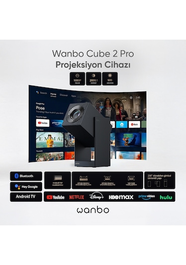 Wanbo Cube 2 Pro Projeksiyon Cihazı - Mavi