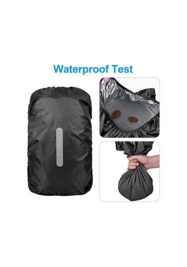 Yuntech01 Su Tasarımı 35l Sırt Çantası Yağmurluk Kılıfı - 2'li Set, Su Geçirmez Ve Reflektif Çok Renkli