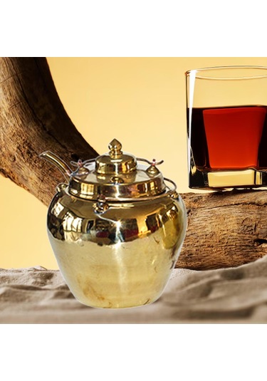 Suntek Şarap Isıtıcı Tencere Mutfak Gereçleri Taşınabilir Altın