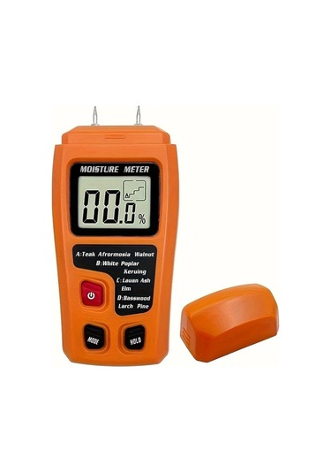 Chuangyinshop Portakal 0-99,9% Ahşap Nem Ölçer, Büyük Ekranlı Lcd Dijital Göstergeli El Tipi