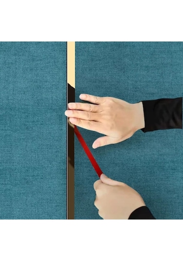 Dekor Fuga Duvar Çıtası Yapışkanl Gold,Gümüş,Siyah 1 Rulo (25 Mt)