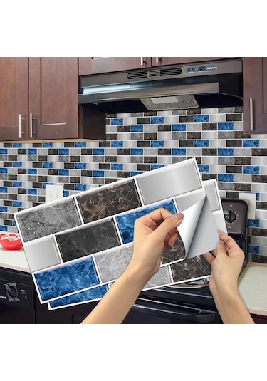 6 Adet 15x30 Cm Dıy 3d Mermer Mozaik Duvar Çıkartmaları Taklit Tuğla Yatak Odası Dek Geçirmez Kendinden Duvar Sticker Dğ. 56882508 Diğer