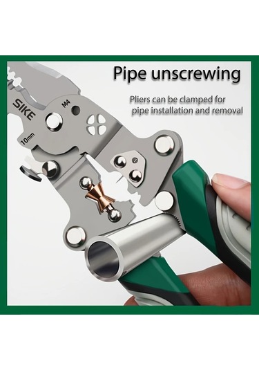 Gateesat Katlanır Çok Amaçlı Metal Tel Soyucu - Kesme Kıstırma Kaymaz Tutuş