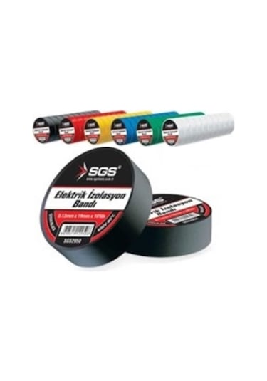 Sgs Elektrik Izolasyon Bandı Yeşil Renk (10 Adet)
