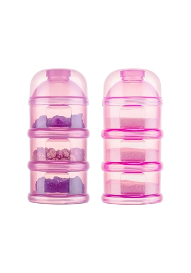 Babyjem Katlı Toz Mama Kabı Pembe