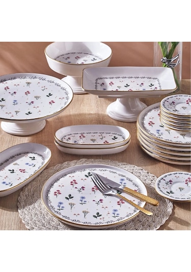 Fecra Mistral 18 Parça Servis Ve Sunum Seti Beyaz