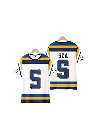 Snapbuy Sza Erkek Kısa Kollu Hip Hop Fitness Tişört - Açık Hava Futbol Sokak Rahatbej1.2 V Bej