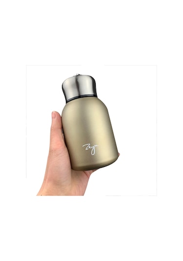 Youtek Altın 300ml 304 Paslanmaz Çelik Vakumlu Termos Bardak - Hafif, Taşınabilir, Kadınlar İçin Mat Dokulu Su Kapsülü