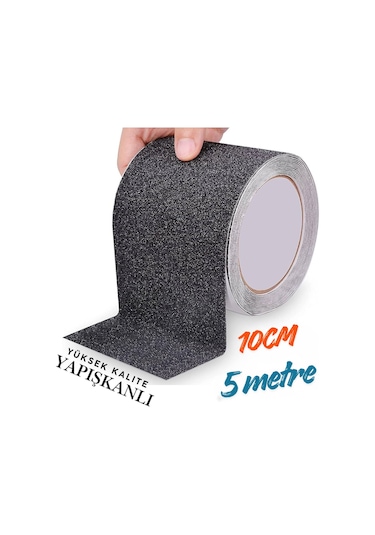 Merdiven Ve Zemin Kaydırmaz Kaymaz Bant 10 Cm X 5metre Siyah